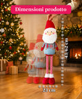 Babbo Natale Estensibile in Tessuto con Gambe Allungabili – Decorazione Natalizia