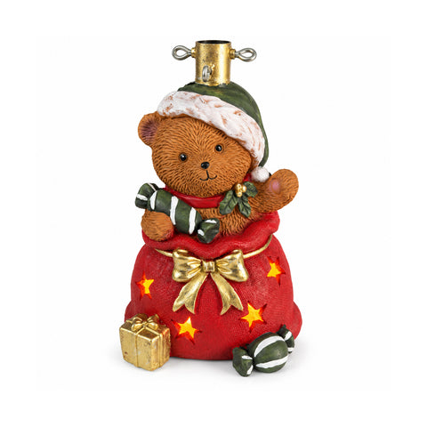 Base per Albero di Natale Decorativa fino a 180 cm – 7 Soggetti Dipinti a Mano in Ferro e Magnesio, Modelli con Luci LED, Aggancio Ø 4 cm
