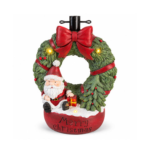 Base per Albero di Natale Decorativa fino a 180 cm – 7 Soggetti Dipinti a Mano in Ferro e Magnesio, Modelli con Luci LED, Aggancio Ø 4 cm