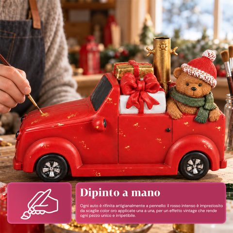Base per albero di Natale decorativa, 10 soggetti, in ferro e magnesio, aggancio universale, alberi fino a 210 cm, 2 modelli con luci LED