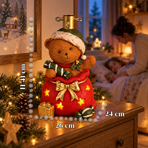 Base per albero di Natale decorativa, 10 soggetti, in ferro e magnesio, aggancio universale, alberi fino a 210 cm, 2 modelli con luci LED
