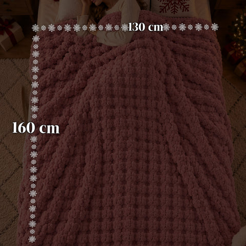 Set Coperta e Pantofole Soffici e Avvolgenti | Plaid Morbido 130x160 cm, Ciabatte Taglia Unica, 4 Colori