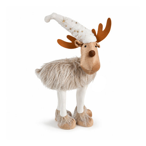 Renna Natalizia Grande 63 cm in Peluche Morbido – Decorazione Natale con Zampe Appesantite | 4 Colori