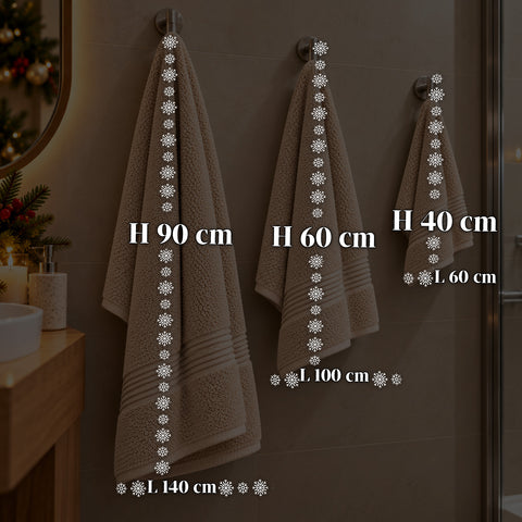 Set 3 Asciugamani in 100% Cotone – Tris Bagno con Telo 90x140, Asciugamano 60x100 e Ospite 40x60 cm, Morbidi e Assorbenti, 6 Colori