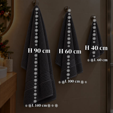 Set 3 Asciugamani in 100% Cotone – Tris Bagno con Telo 90x140, Asciugamano 60x100 e Ospite 40x60 cm, Morbidi e Assorbenti, 6 Colori