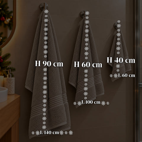 Set 3 Asciugamani in 100% Cotone – Tris Bagno con Telo 90x140, Asciugamano 60x100 e Ospite 40x60 cm, Morbidi e Assorbenti, 6 Colori