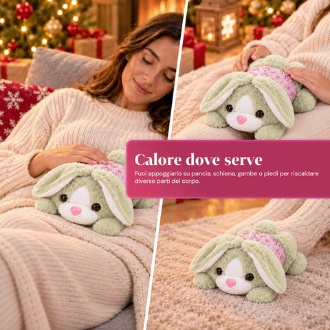 Scaldamani Peluche Elettrico con Borsa Termica Ricaricabile, 2 Tasche, Calore 4-5 Ore, Sfoderabile con Cerniera - Blind Box