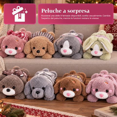 Scaldamani Peluche Elettrico con Borsa Termica Ricaricabile, 2 Tasche, Calore 4-5 Ore, Sfoderabile con Cerniera - Blind Box