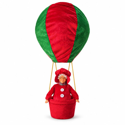 Decorazione Natalizia da Interno – Mongolfiera con Babbo Natale e Dettagli Festivi