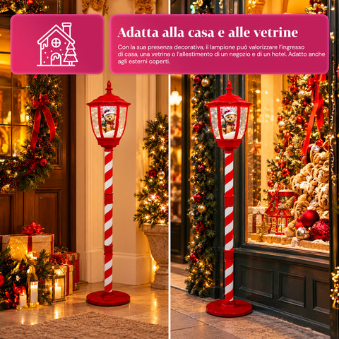 Lampione di Natale con Neve Soffiata, Musica e Luci LED – 4 Varianti