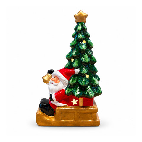 Statuina Natalizia in Ceramica Luminosa 26 cm con LED, 10 Soggetti