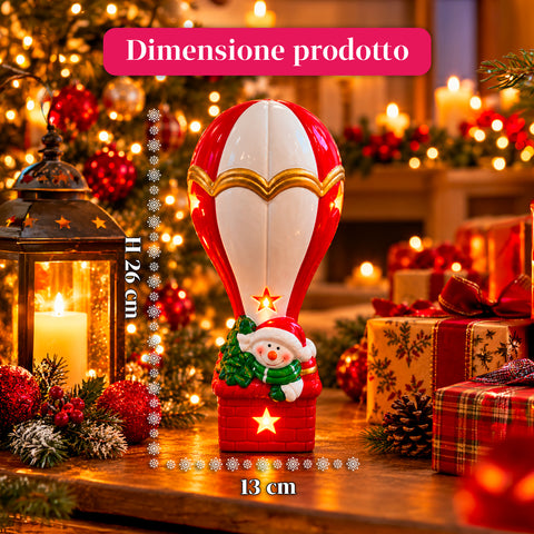 Statuina Natalizia in Ceramica Luminosa 26 cm con LED, 10 Soggetti