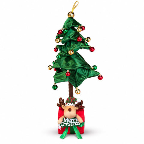 Albero di Natale Estensibile 90 e 95 cm con Pacco Regalo e Personaggi
