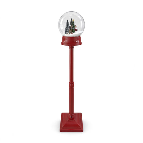 Lampione di Natale con Neve Soffiata, Musica e Luci LED – 3 Varianti: Sfera Bianca o Rossa 150 cm e Cassetta Postale 160 cm