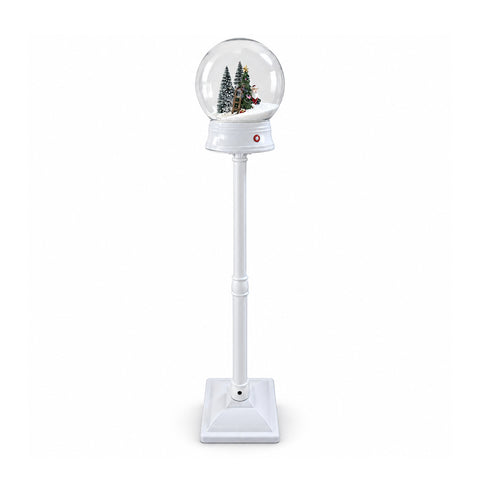 Lampione di Natale con Neve Soffiata, Musica e Luci LED – 3 Varianti: Sfera Bianca o Rossa 150 cm e Cassetta Postale 160 cm