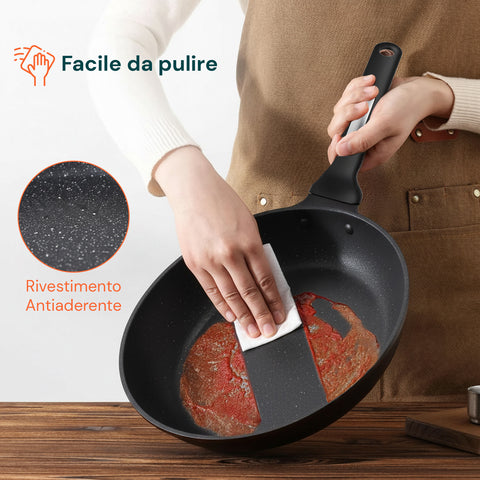 Batteria da Cucina Completa 13 Pezzi in Vari Colori con Mestoli Inclusi