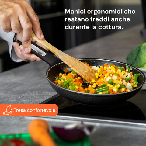 Batteria da Cucina Completa 13 Pezzi in Vari Colori con Mestoli Inclusi