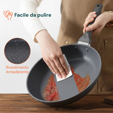 Batteria da Cucina Completa 13 Pezzi in Vari Colori con Mestoli Inclusi