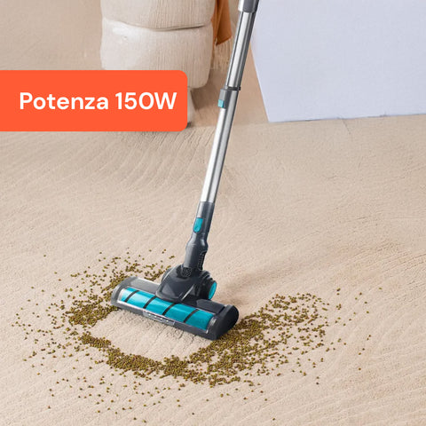 Aspirapolvere Senza Fili 150W con Batteria 22,2V e Autonomia 30 Min
