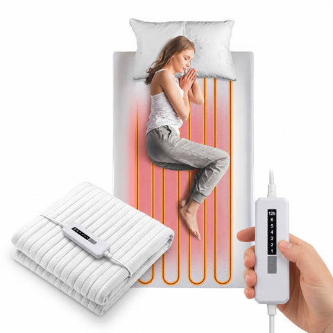 Coperta Termica Elettrica Coprimaterasso con Riscaldamento Rapido e 6 Temperature