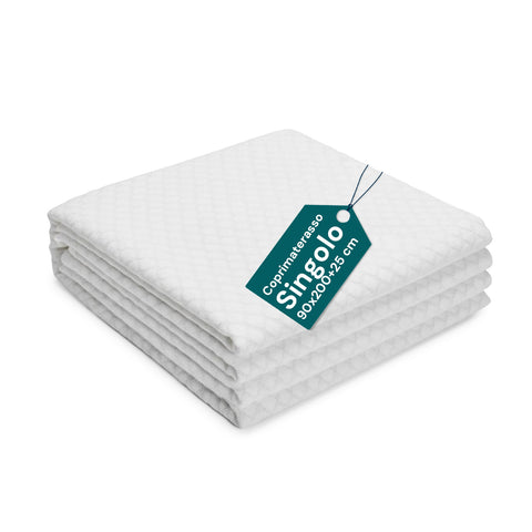 Coprimaterasso in Spugna 100% Poliestere – Estensibile e con Angoli Elasticizzati