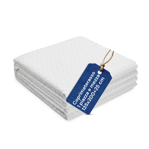 Coprimaterasso in Spugna 100% Poliestere – Estensibile e con Angoli Elasticizzati