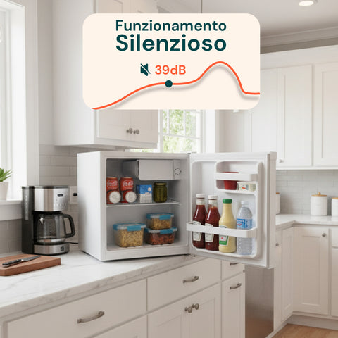 Mini Frigo 45L Bianco da Tavolo – Temperatura Regolabile da 2° a 12°C