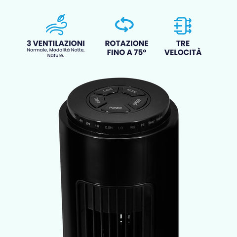 Ventilatore a Torre da 70cm con Telecomando