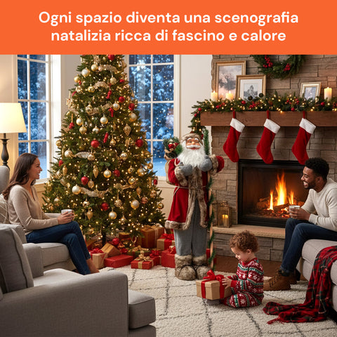 Decoro Natalizio Babbo Natale – Stile Classico Perfetto per Ingresso Soggiorno