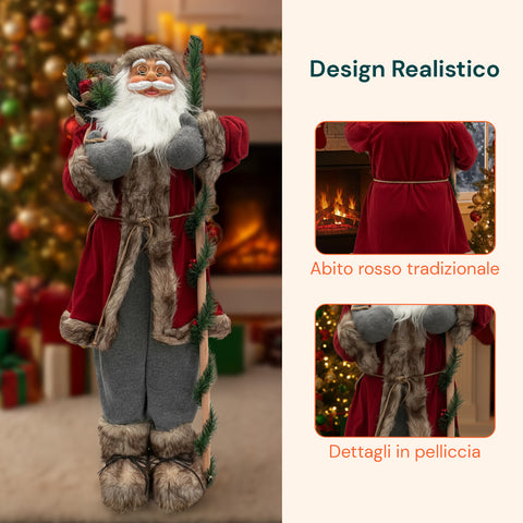 Decoro Natalizio Babbo Natale – Stile Classico Perfetto per Ingresso Soggiorno