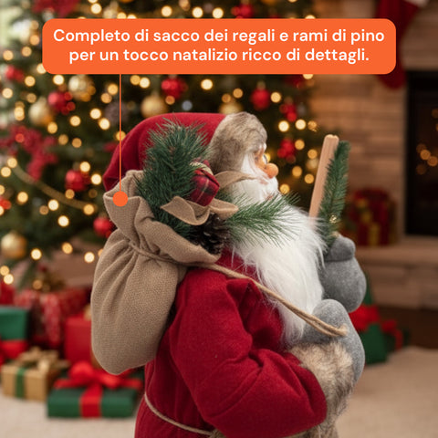 Decoro Natalizio Babbo Natale – Stile Classico Perfetto per Ingresso Soggiorno