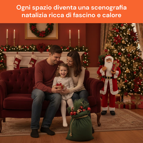 Decoro Natalizio Babbo Natale – Stile Classico Perfetto per Ingresso Soggiorno