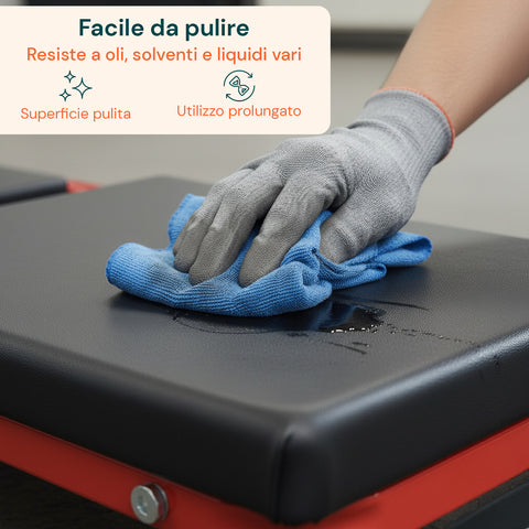 Carrello Sotto Auto 2 in 1 con Schienale Imbottito e Portata 150 kg