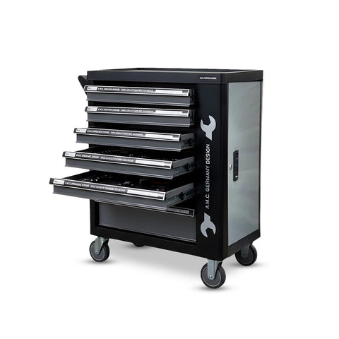 Cassettiera per Officina con Utensili Professionali e Struttura Robusta su Ruote