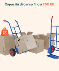 Carrello robusto e durevole in acciaio tubolare con verniciatura a polvere resistente alla corrosione, qualità professionale garantita