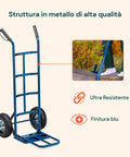 Piattaforma robusta del carrello da carico in acciaio verniciato blu con capacità 250 kg Ean-8023755040727