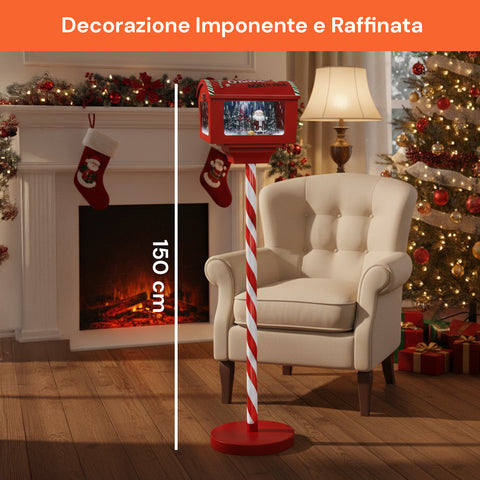 Cassetta Postale da 150cm con Palo – Luci LED e Suoni Inclusi