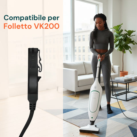 Cavo Alimentazione VK200 – Ricambio Compatibile 7-10m Grigio con Spina