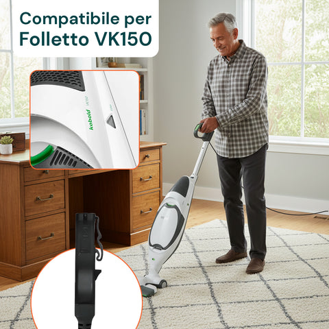 Cavo Alimentazione VK150 – Ricambio Compatibile 10m Grigio con Spina