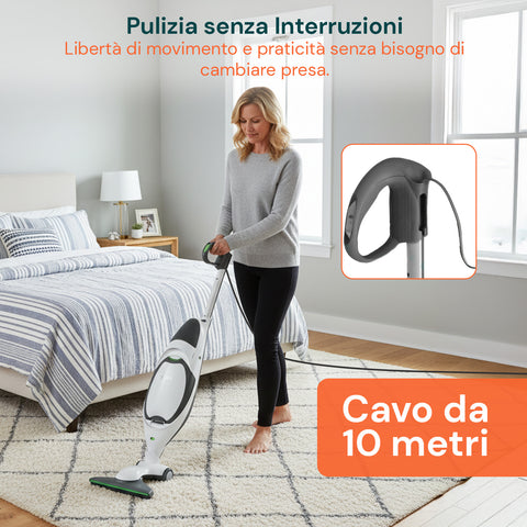 Cavo Alimentazione VK150 – Ricambio Compatibile 10m Grigio con Spina