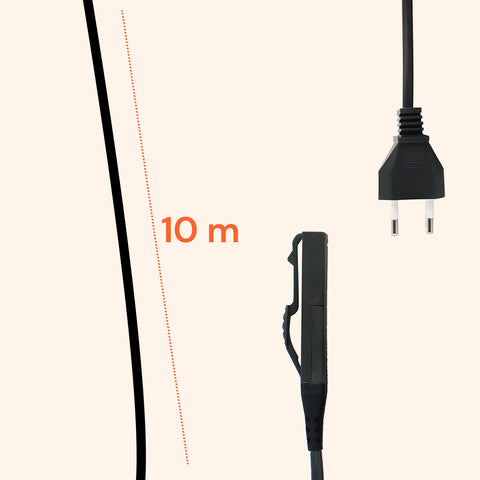 Cavo Alimentazione VK150 – Ricambio Compatibile 10m Grigio con Spina