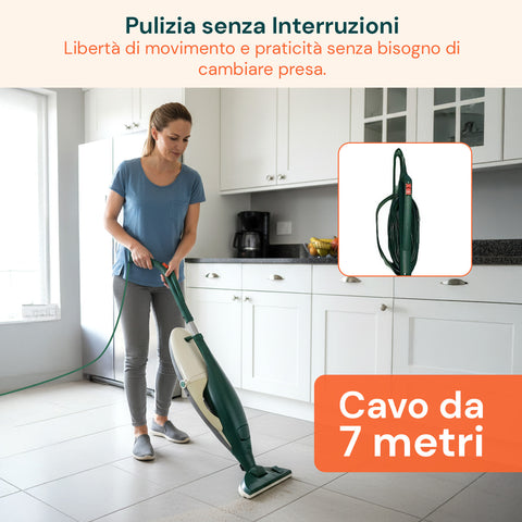Cavo Alimentazione VK130/131 – Ricambio Compatibile 7-10m Verde con Spina
