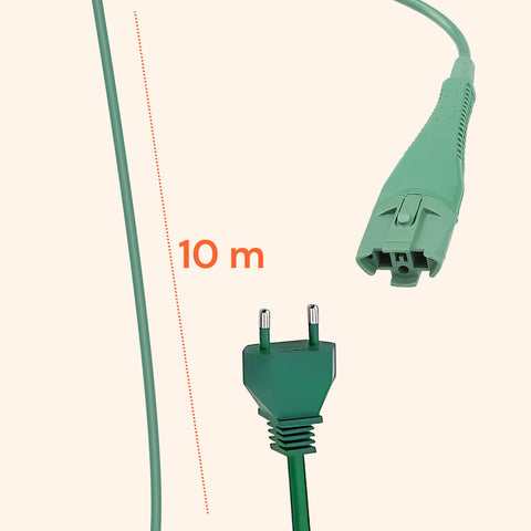 Cavo Alimentazione VK130/131 – Ricambio Compatibile 7-10m Verde con Spina
