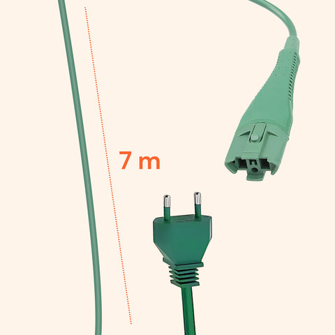 Cavo Alimentazione VK130/131 – Ricambio Compatibile 7-10m Verde con Spina