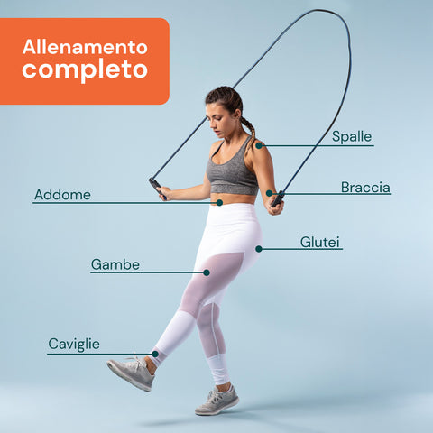 Corda da Salto Fitness con Impugnatura Ergonomica e Borsa