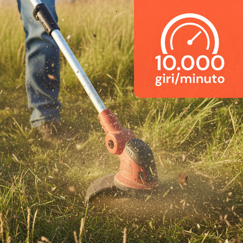 Decespugliatore Elettrico Regolabile – 550W e Sistema Tap & Go