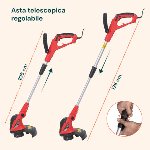 Decespugliatore Elettrico Regolabile – 550W e Sistema Tap & Go