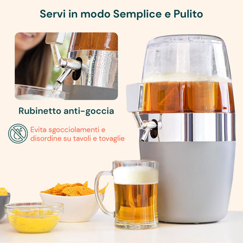 Contenitore bevande Avilia facile pulizia in lavastoviglie, completamente smontabile per massima igiene e praticità d'uso