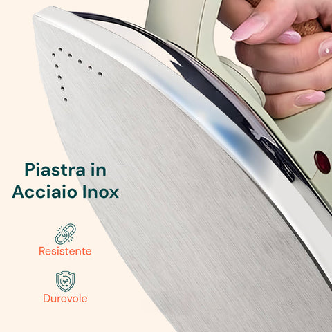 Ferro da Stiro a Caldaia 2000W – Piastra Inox e Vapore Continuo