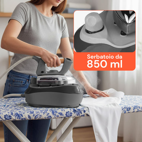 Ferro da Stiro a Caldaia 2000W – Piastra Inox e Vapore Continuo